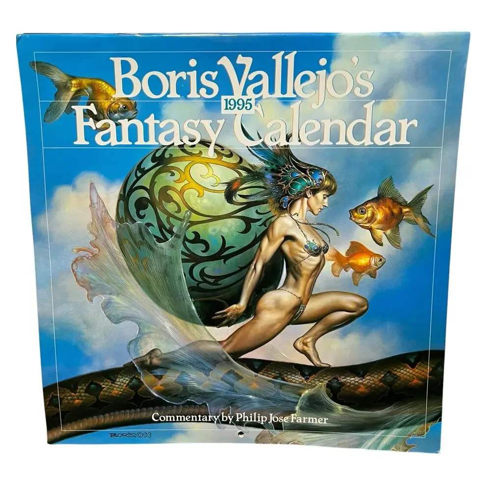 Vintage 1995 Boris Vallejo Fantasy Calendar Unused same dates again in 2034
